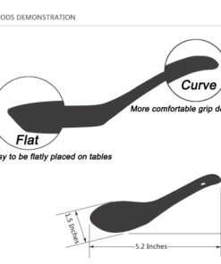 Alternative view of Porlien 5-inch Porcelain Cyan Floral Soup Spoons Set of 4