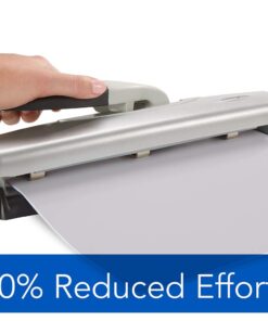 Swingline Desktop Hole Punch, 2-7 Holes Adjustable, 20 Sheet Capacity, Light Touch Low Effort Paper Punch, Black/Silver (74030) 1 Each Staples 11 61BC8MuE5zL