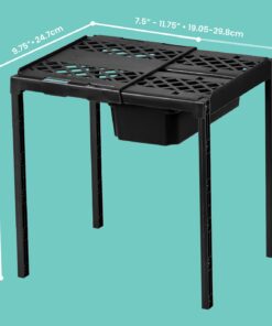 LockerMate Adjust-A-Shelf Locker Shelf & Organizer, Extends to Fit Your Locker, Includes Storage Drawer, Black Shelf with Drawer 7 61BCWigScEL