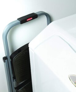 Rubbermaid RM-3W 3-Step Steel Step Ladder with Hand Grip, 200 lb Capacity, Silver 3-Step Stool 29 61BDOwu16L