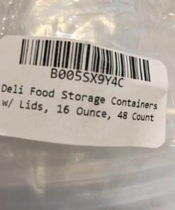 Deli Food Storage Containers with Lids, 16 Ounce (48 Count) 48 Pack 20 61BDTokhYVL