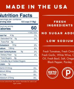Keto Marinara Pasta and Pizza Sauce by Yo Mama's Foods - Pack of (2) - No Sugar Added, Low Carb, Low Sodium, Gluten Free, Paleo Friendly, and Made with Whole, Non-GMO Tomatoes. 1.56 Pound (Pack of 2) 31 61BDyb6BaIL