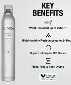 Alternative view of Kenra Volume Spray 25 | Super Hold Finishing & Styling Hairspray | Flake-free & Fast-drying | Wind & Humidity Resistance | All Hair Types 50% VOC 10 Fl Oz (Pack of 1)