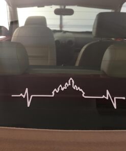 Mickey and Minnie Castle Heartbeat Car Truck Laptop Helmet Cup Art Wall Die Cut Vinyl Decal Sticker (White, 6") 7 61BF92mybpL