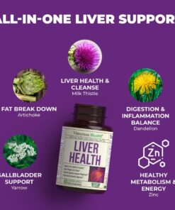 Liver Cleanse Detox & Repair - Artichoke Extract Liver Health Formula for Liver Detox - Liver Supplement with Milk Thistle, Turmeric, Ginger, Dandelion, Zinc & more for Optimal Liver Support. 60 pills 24 61BGv5BWJ8L