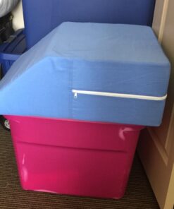 DMI Ortho Bed Wedge Elevated Leg Pillow, Supportive Foam Wedge Pillow for Elevating Legs, Improved Circulataion, Reducing Back Pain, Post Surgery and Injury, Recovery, Blue 8" x 20" x 24" 8 Inch 40 61BI6u3NX8L