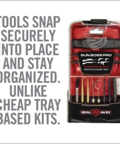 Real Avid Gun Cleaning Tool Kit: Universal Gun Accessories, Gun Maintenance Tools for Detailing with Gun Brushes, Picks and Scrapers for Pistol and Rifle Cleaning 14 61BIT2pMW8L