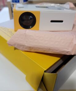 Meer Mini Projector,Portable Movie Projector,Smart Home Projector,Neat Projector for iOS,Android,Windows,PS5,Laptop,TV-Stick,Compatible with HDMI,USB,Audio,TF Card,AV and Remote Control YG300 58 61BM2o3tqL