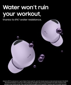 SAMSUNG Galaxy Buds 2 Pro True Wireless Bluetooth Earbuds, Noise Cancelling, Hi-Fi Sound, 360 Audio, Comfort Fit In Ear, HD Voice, Conversation Mode, IPX7 Water Resistant, US Version, Graphite Buds2 Pro Only 27 61BM6 Cd6lL
