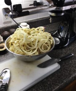 KitchenAid Fruit and Vegetable Spiralizer Attachment Stand Mixer, Polished Aluminum Spiralizer - 5 Blades 44 61BNjoTtp9L