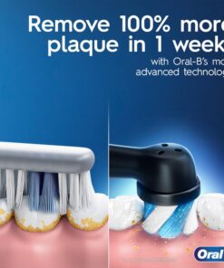 Oral-B iO Series 3 Limited Rechargeable Electric Powered Toothbrush, Black with 2 Brush Heads and Travel Case - Visible Pressure Sensor to Protect Gums - 3 Modes - 2 Minute Timer 33 61BOwZAFrWL