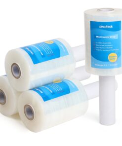 SinoPack Stretch Wrap Film Industrial Strength Durable Self-Adhering Small Wrap Film for Packing, Moving, Packaging, Heavy Duty Shrink Wrap 80Gauge X 5.1IN X 1000FT 4Pack 4 12 61BP8yY9lL