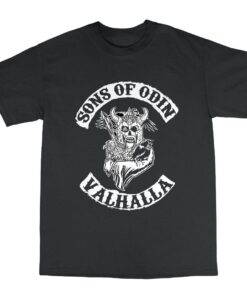 Sons of Odin Vikings Inspired T-Shirt Cotton X-Large Black