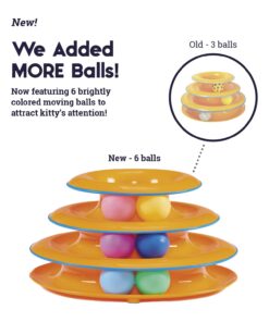Alternative view of Catstages Tower of Tracks Interactive 3-Tier Cat Toy