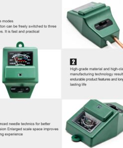 SONKIR Soil pH Meter, MS02 3-in-1 Soil Moisture/Light/pH Tester Gardening Tool Kits for Plant Care, Great for Garden, Lawn, Farm, Indoor & Outdoor Use (Green) 1 Pack 25 61BScU nzxL