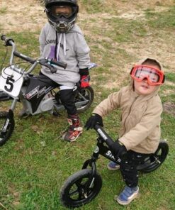 Strider 12” Sport Bike - No Pedal Balance Bicycle for Kids 18 Months to 5 Years - Includes Safety Pad, Padded Seat, Mini Grips & Flat-Free Tires - Tool-Free Assembly & Adjustments STRIDER Black 25 61BSz60Qy8L