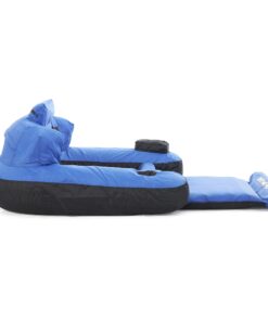 Swimline Inflatable Durable Fabric Swimming Pool Floating Lounger Chair with Armrest, Backrest, and Built-in Cupholder for Adults and Kids, Blue 12 61BTY sPEUL