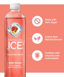Sparkling Ice, Peach Nectarine Sparkling Water, Zero Sugar Flavored Water, with Vitamins and Antioxidants, Low Calorie Beverage, 17 fl oz Bottles (Pack of 12) 18 61BUIJ7h9L