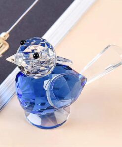 Waltz&F Crystal Bluebird of Happiness Collectible Figurines Glass Animal Figurine for Table Home Decoration Blue 13 61BVAgDSSL
