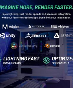 Skytech Pro Eclipse Gaming PC Desktop - Intel Core i9 13900K 3.0 GHz, NVIDIA RTX 4090 24GB, 1TB NVME Gen4 SSD, 32GB DDR5 RAM, 420mm All-in-One Liquid Cooler, Windows 11 22 61BWvDfYMnL