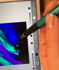 Mixoo 2-in-1 High Precision Stylus (Disc & Fiber Tips 2 in 1 Series), Extra with 3 Replaceable Tips, Compatible with Capacitive Touch Screen Devices (Blue) Blue 38 61BatwRV08L