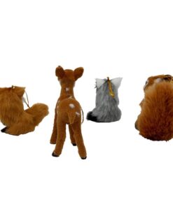 Kurt Adler Plush Animal Ornaments (2" to 4" Deer, Fox, Raccoon, and Squirrel) 2" to 4" Deer, Fox, Raccoon, and Squirrel 18 61BawguMQGL
