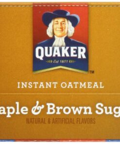 Quaker Instant Oatmeal Maple Brown Sugar, Breakfast Cereal, 10-Packet Boxes (Pack of 4) 18 61Bc005So1L
