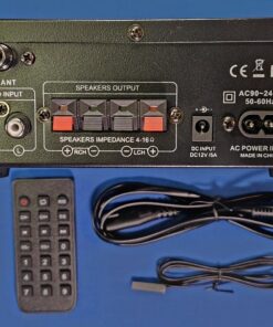 Home Audio Power Amplifier with Bluetooth, 100Wx2 Audio Stereo Receiver, Dmyond Home Amplifiers w/FM Radio USB, AUX, RCA, SD for Home Theater Speakers Audio Stereo, Studio 27 61Bdp19MdRL