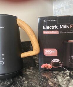 Nuovoware 4-in-1 Milk Frother and Steamer with Temperature Control Dispaly Screen, Electric Automatic Frother for Hot Chocolate Milk, Cappuccinos, Latte, Macchiato, Black 33 61BeGrBMbCL