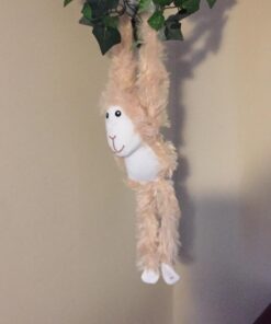 Fuzzy Friends 1 Each Burnt Orange, Blonde, Cream and Dark Brown Fuzzy Friends Plush Monkey with Velcro Hands Furry Stuffed Animal, Set of 4 Multicolored 23 61Bf6GNx2TL