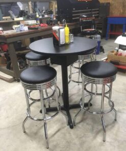 Flash Furniture 30'' x 30'' Restaurant Table X-Base with 3'' Dia. Table Height Column Black 14 61BfAhj fKL