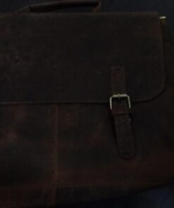 15" Buffalo Leather Vintage Rustic Leather Messenger Laptop Briefcase Satchel Bag for Men and Women 13 61BfKA3VZAL