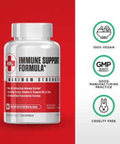 Re+Gen Nutrition Immune Support Supplement for Adults, Natural Capsules with Zinc, Vitamin C, L lysine Amino Acid & Oregano Oil for Strong Immunity Health in Men & Women, 120 Capsules 14 61BfnqclRuL