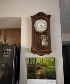 Bulova Clocks C3542 Cranbrook Wall Mount Analog Wooden Chiming Clock, Brown 16 61Bi3Ck2qRL