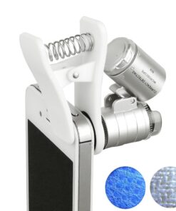 Beileshi 60x Zoom Microscope Magnifier LED + Uv Light Clip-on Micro Lens for Universal Mobile Phones Universal Clamp for iPhone 7s Plus/7s/7/7plus/ 6 6s 6Plus/ 5 Samsun/HTC 30 61BiwMDZseL