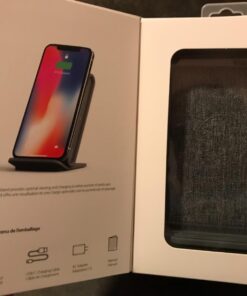 iOttie Ion Wireless Fast Charging Stand, Qi-Certified Charger 7.5W for IPhone XS Max R 8 Plus 10W for Samsung S9 Note 9, Includes USB C Cable & AC Adapter, Ash 38 61BjsGG6xxL