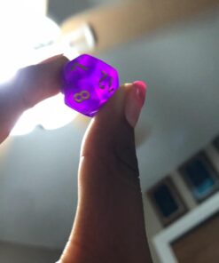 Chessex Dice Polyhedral 7-Die Borealis Set - Royal Purple with Gold Numbers CHX-27467 43 61Bkc2CDDtL