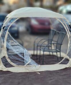 EighteenTek Holiday Decoration Sports Tent with Sealed Floor - Instant Tent Shelter - Outdoor Bubble Tent 1-6 Person - Rain Tent Camping Sun Shelter Pop Up - Clear, Patent Protected Design 72"x72"x65"h 60 61BkehLy48L 1