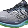 Saucony Women's Triumph ISO 2 Running Shoe 7 Grey/Blue/Slime