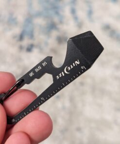 Nite Ize DoohicKey Keychain Multi Tool, Stainless-Steel 5-in-1 Multi Tool With Bottle Opener + Carabiner Clip, Black 1 Count (Pack of 1) 47 61BnPx1n1 L