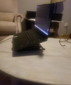 Urmust Adjustable Laptop Stand for Desk Computer Stand for Laptop Riser Holder Stand Compatible with MacBook Air Pro All Laptops 10-15.6"(Black) A-Black 45 61Bnx0CvKcL