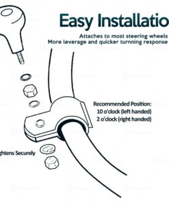 Vehicle Steering Wheel Spinner Knob - Zone Tech Suicide Classic Black Premium Quality Steering Wheel Spinner with Power Handles Universal Fit 16 61BnzMI1vXL