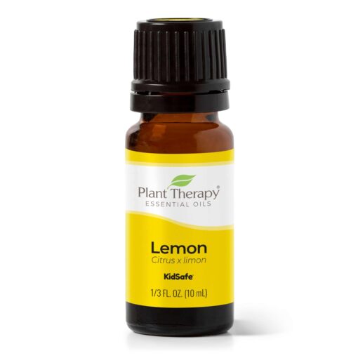 Plant Therapy Lemon Essential Oil 10 mL (1/3 oz) 100% Pure, Undiluted, Natural Aromatherapy, Therapeutic Grade