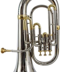 NauticalMart Bb Euphonium Nickel + Brass 3 Valve 5 61BpGBoVA8L