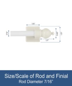 Kenney 7/16" Multi-Use Adjustable Petite Cafe Sidelight Magnetic Rods, 8.75-15.75”, White, 2-Pack 14 61Bq83nWENL