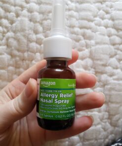 Amazon Basic Care 24-Hour Allergy Relief Nasal Spray, Fluticasone Propionate (Glucocorticoid) 50 mcg, Full Prescription Strength, Non-Drowsy, 0.62 Fl Oz (3 Pack) 0.62 Fl Oz (Pack of 3) 26 61BqdlvqOPL