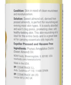 NOW Solutions, Sweet Almond Oil, 100% Pure Moisturizing Oil, Promotes Healthy-Looking Skin, Unscented Oil, 16-Ounce,Package may vary 16 Fl Oz (Pack of 1) 14 61BtJ5ToLTL