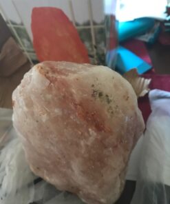 Himalayan Glow HS-1003 Himalayan Hand Carved Crystal Salt Lamp with Wooden Base, 6-7 LBS, Pink 74 61BtZnbFtDL