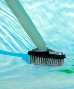 Poolmaster 20178 Aluminum-Back Swimming Pool Wall Brush with Stainless Steel Bristles, 5-Inch, Silver Steel Brush 11 61BuaR172L