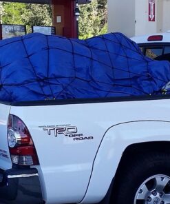 Grizzly Gear Automotive Large Bungee Cargo Net w 16 Durable Hooks - 7" Mesh Elastic Stretches to 7.5' x 5' - Compatible w All Pickup Truck Beds & Trailers - Heavy Duty, Weatherproof -Storage Made Easy Black 26 61BuwrpnOOL